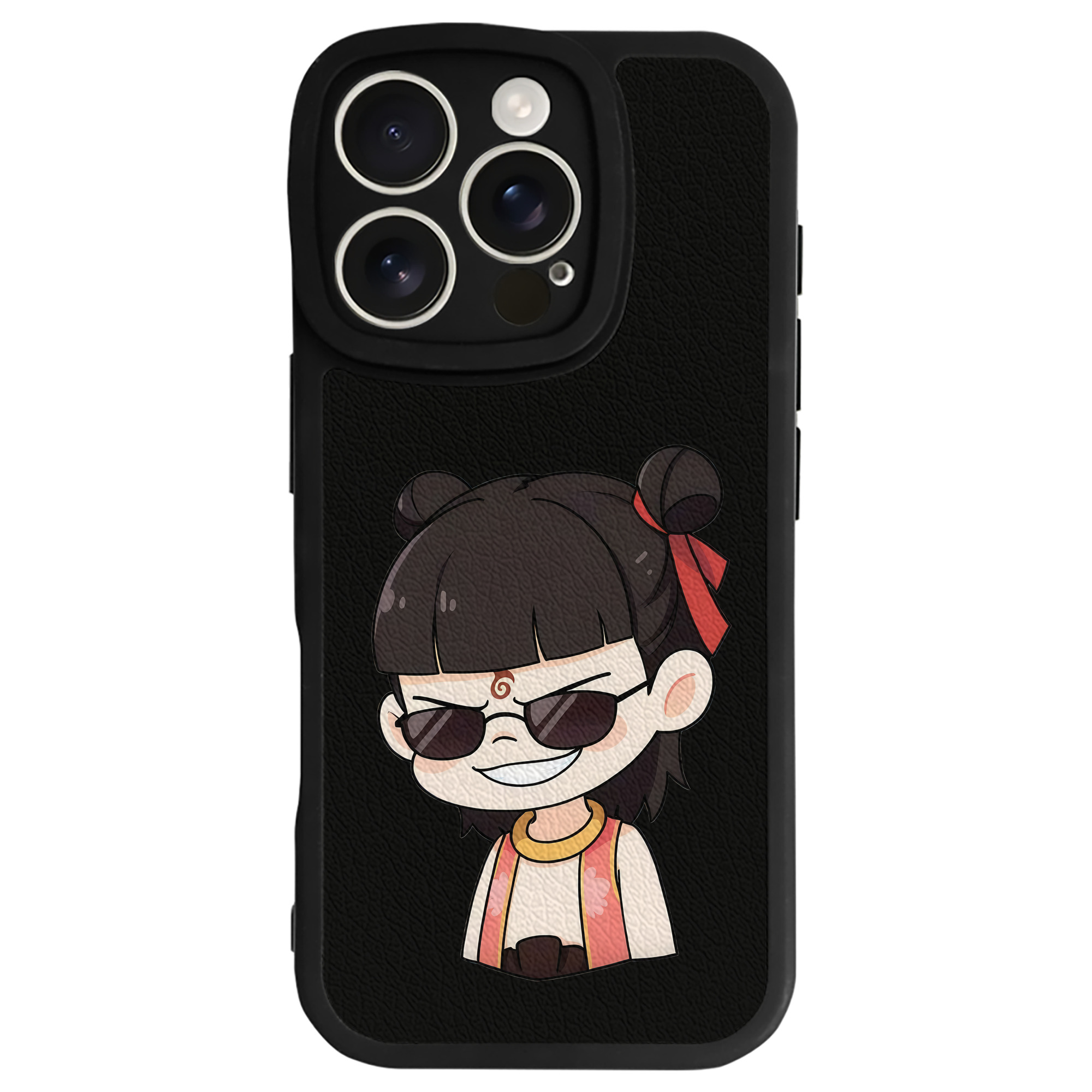 （画像用） Ne Zha 2 ナタ 魔童の大暴れ 【iPhone 16シリーズ対応】シリコンスマホケース（レザー調） 材質：シリコン